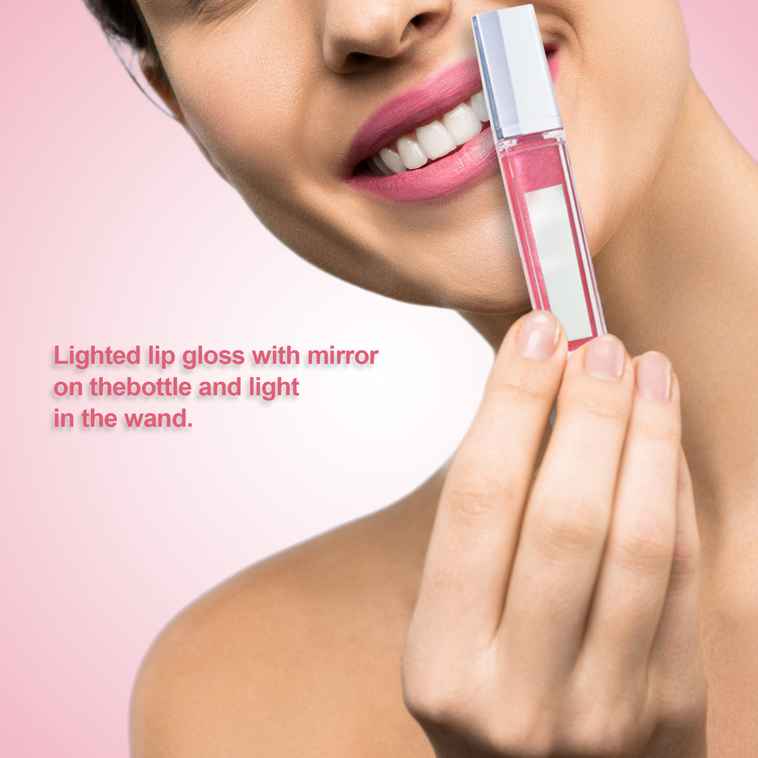 Four Pack Love Light Lips Lighted Lip Glosses with Mirror